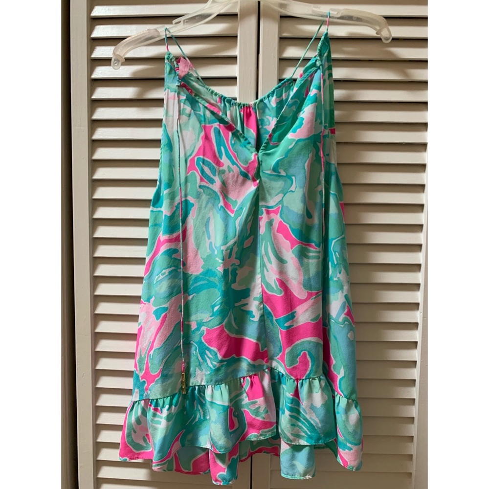 Lilly Pulitzer silk peplum top, women’s size XL